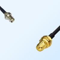 RP SMA/Bulkhead Female - Mini BNC/Bulkhead Female Coaxial Jumper Cable