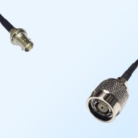 RP TNC/Male - Mini BNC/Bulkhead Female Coaxial Jumper Cable