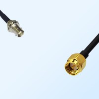 SMA/Male - Mini BNC/Bulkhead Female Coaxial Jumper Cable