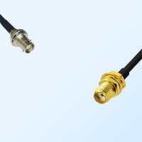 SMA/Bulkhead Female - Mini BNC/Bulkhead Female Coaxial Jumper Cable