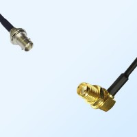 SMA/Bulkhead Female R/A - Mini BNC/Bulkhead Female Coaxial Cable