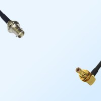 SMB/Bulkhead Male R/A - Mini BNC/Bulkhead Female Coaxial Jumper Cable