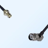 TNC/Male Right Angle - Mini BNC/Bulkhead Female Coaxial Jumper Cable