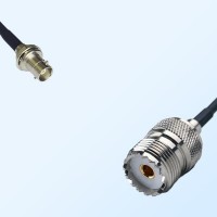 UHF/Female - Mini BNC/Bulkhead Female Coaxial Jumper Cable