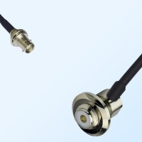 UHF/Bulkhead Female R/A - Mini BNC/Bulkhead Female Coaxial Cable
