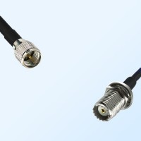 Mini UHF/Male - Mini UHF/Bulkhead Female Coaxial Jumper Cable