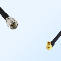 Mini UHF/Male - MMCX/Female Right Angle Coaxial Jumper Cable