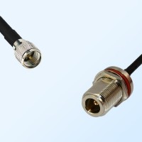Mini UHF/Male - N/Bulkhead Female with O-Ring Coaxial Jumper Cable