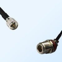 N Bulkhead Female R/A with O-Ring - Mini UHF Male Cable Assemblies