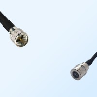 Mini UHF/Male - QMA/Male Coaxial Jumper Cable