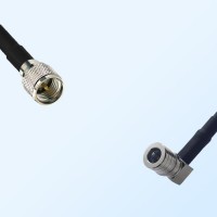 Mini UHF/Male - QMA/Male Right Angle Coaxial Jumper Cable