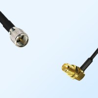 Mini UHF/Male - RP SMA/Bulkhead Female R/A Coaxial Jumper Cable