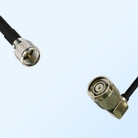 Mini UHF/Male - RP TNC/Male Right Angle Coaxial Jumper Cable