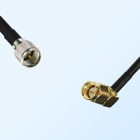 Mini UHF/Male - SMA/Male Right Angle Coaxial Jumper Cable