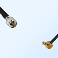 Mini UHF/Male - SMB/Male Right Angle Coaxial Jumper Cable