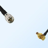 Mini UHF/Male - SMB/Bulkhead Male Right Angle Coaxial Jumper Cable