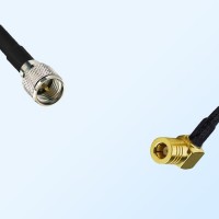 Mini UHF/Male - SMB/Female Right Angle Coaxial Jumper Cable