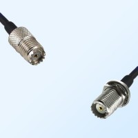 Mini UHF/Female - Mini UHF/Bulkhead Female Coaxial Jumper Cable