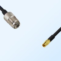 Mini UHF/Female - MMCX/Female Coaxial Jumper Cable
