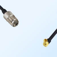 Mini UHF/Female - MMCX/Female Right Angle Coaxial Jumper Cable