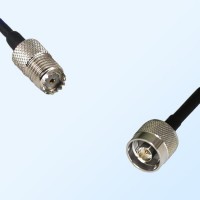 Mini UHF/Female - N/Male Coaxial Jumper Cable