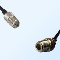 N Bulkhead Female R/A with O-Ring - Mini UHF Female Cable Assemblies