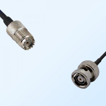 Mini UHF/Female - RP BNC/Male Coaxial Jumper Cable