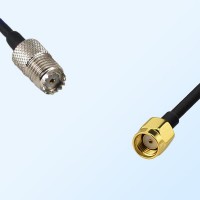 Mini UHF/Female - RP SMA/Male Coaxial Jumper Cable