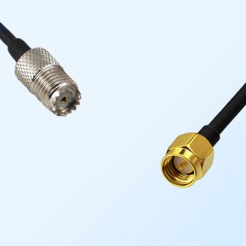 Mini UHF/Female - SMA/Male Coaxial Jumper Cable