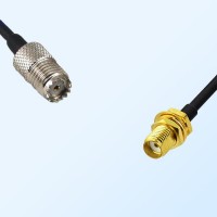 Mini UHF/Female - SMA/Bulkhead Female Coaxial Jumper Cable