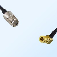 Mini UHF/Female - SMB/Female Right Angle Coaxial Jumper Cable