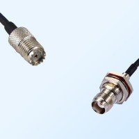 Mini UHF/Female - TNC/Bulkhead Female with O-Ring Coaxial Jumper Cable