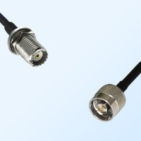Mini UHF/Bulkhead Female - N/Male Coaxial Jumper Cable