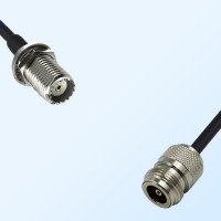 Mini UHF/Bulkhead Female - N/Female Coaxial Jumper Cable