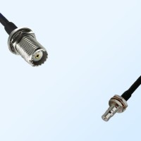 Mini UHF/Bulkhead Female - QMA/Bulkhead Female with O-Ring Cable