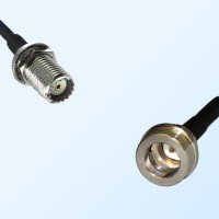 Mini UHF/Bulkhead Female - QN/Male Coaxial Jumper Cable