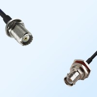 Mini UHF/Bulkhead Female - RP BNC/Bulkhead Female with O-Ring Cable
