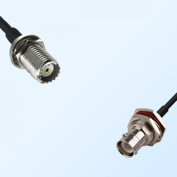 Mini UHF/Bulkhead Female - RP BNC/Bulkhead Female with O-Ring Cable
