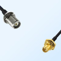 RP SMA O-Ring B/H Female - Mini UHF Bulkhead Female Cable Assemblies