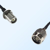 Mini UHF/Bulkhead Female - RP TNC/Male Coaxial Jumper Cable
