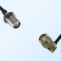 Mini UHF/Bulkhead Female - RP TNC/Male R/A Coaxial Jumper Cable