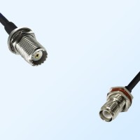 Mini UHF/Bulkhead Female - RP TNC/Bulkhead Female with O-Ring Cable