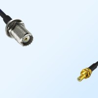 Mini UHF/Bulkhead Female - SMB/Bulkhead Male Coaxial Jumper Cable