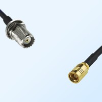 Mini UHF/Bulkhead Female - SMB/Female Coaxial Jumper Cable