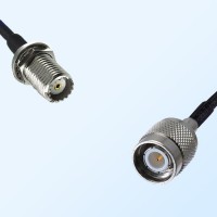 Mini UHF/Bulkhead Female - TNC/Male Coaxial Jumper Cable