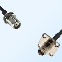 TNC Female 4 Hole - Mini UHF Bulkhead Female Coaxial Cable Assemblies