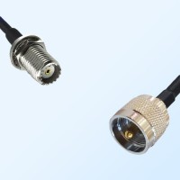 UHF Male - Mini UHF Bulkhead Female Coaxial Cable Assemblies