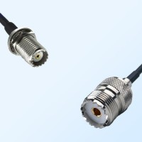 Mini UHF/Bulkhead Female - UHF/Female Coaxial Jumper Cable