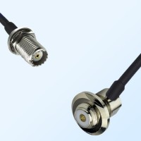 Mini UHF/Bulkhead Female - UHF/Bulkhead Female R/A Coaxial Cable