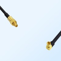 MMCX/Male - MMCX/Female Right Angle Coaxial Jumper Cable
